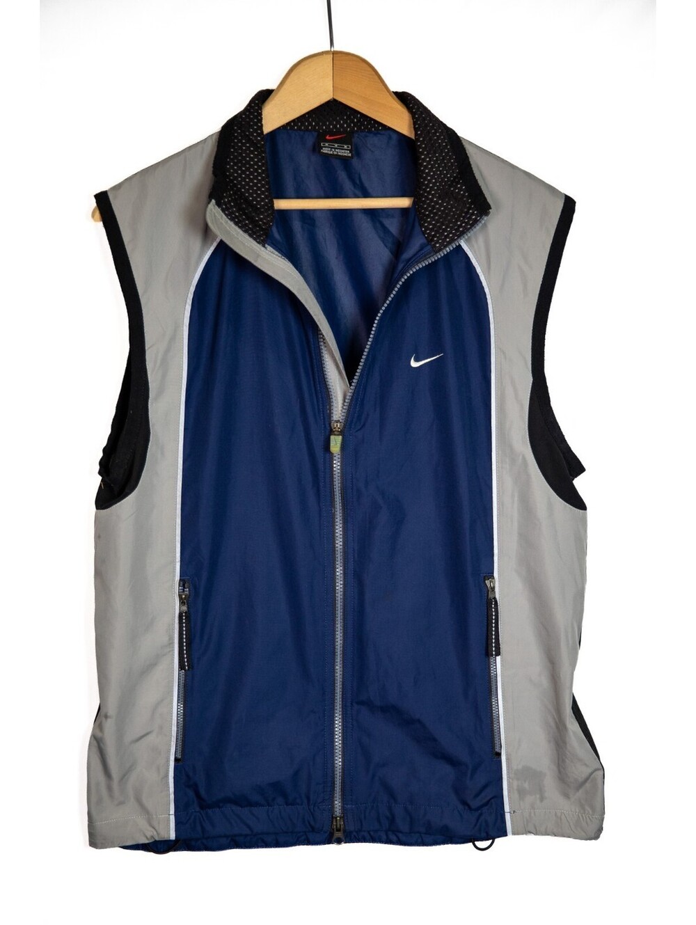 Vintage 90's Nylon Nike Drill Swoosh Vest Y2K - Men's M
